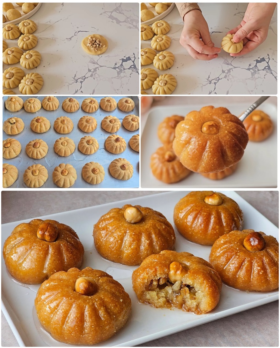 Tam Ölçülü Şerbetli Cevizli İrmik Tatlısı Tarifi