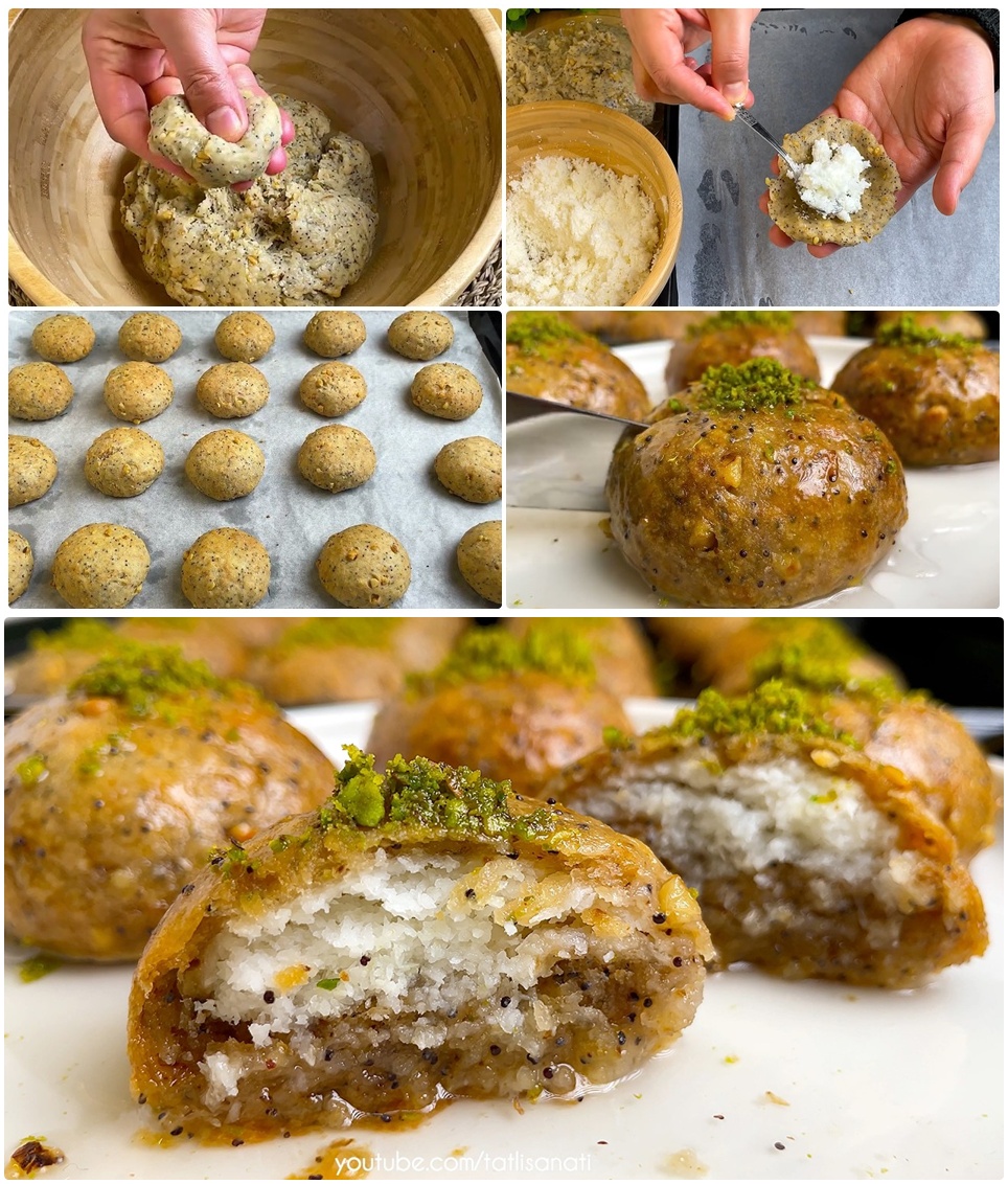 Hindistan Cevizi Dolgulu Şerbetli Tatlı Tarifi