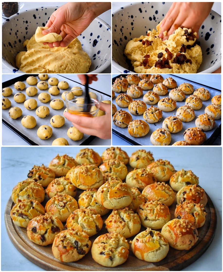 Portakallı Üzümlü Kurabiye Tarifi