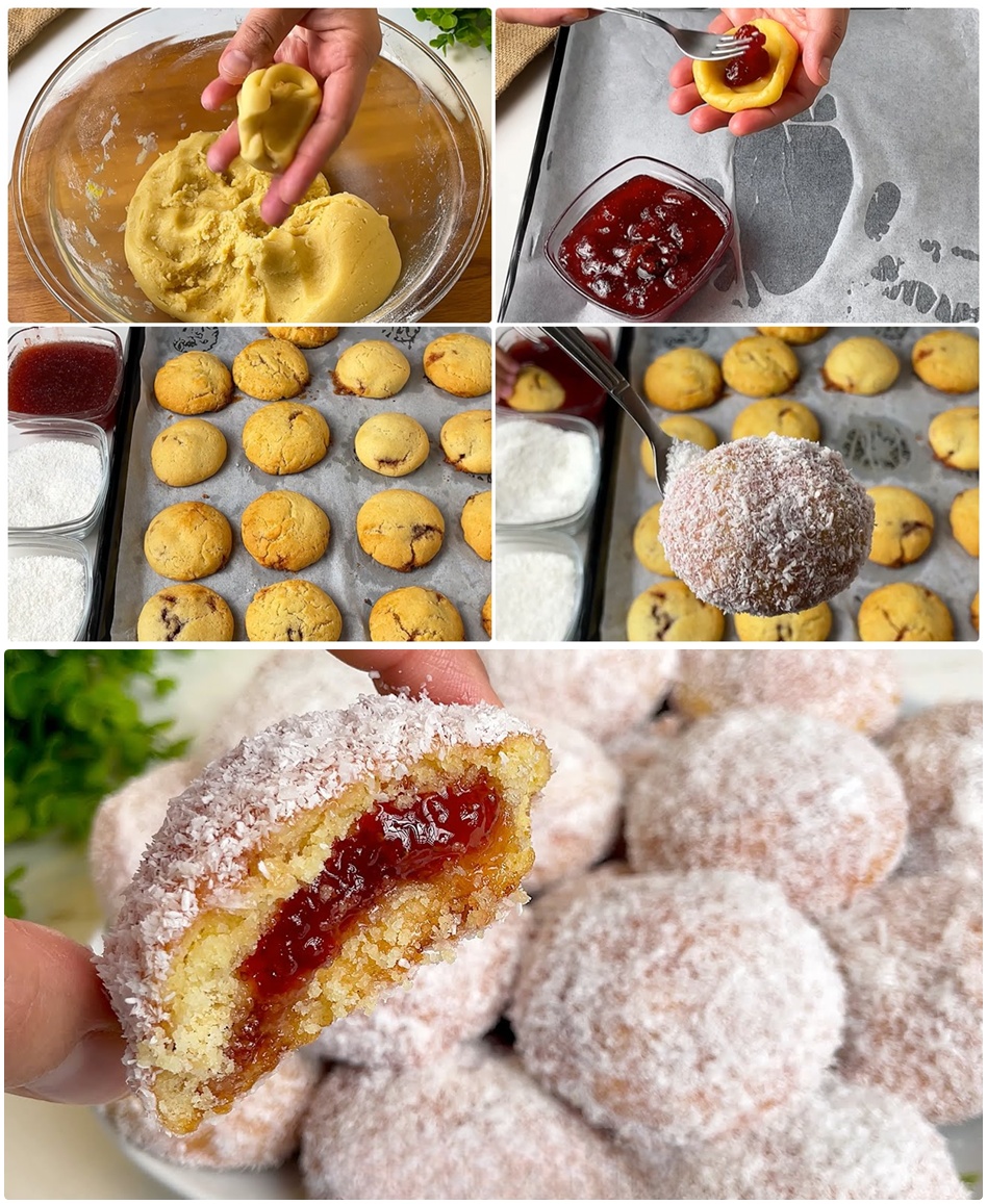 Ağızda Dağılan Reçelli Kurabiye Tarifi