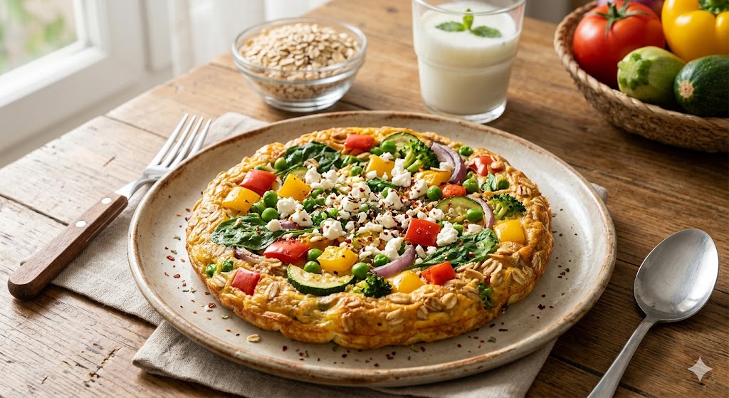 Börek Tadında Bol Sebzeli Yulaflı Omlet Püf Noktaları